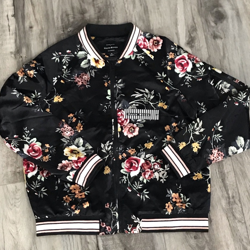 Haute Monde Jr floral bomber jacket size S